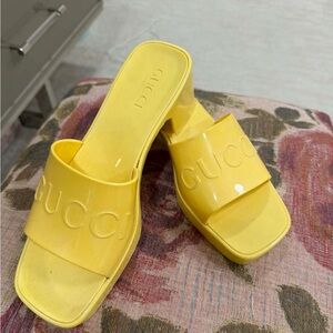 Gucci Women's Bright Yellow Mules